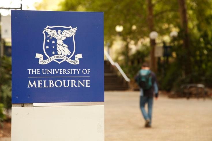 University of Melbourne campus with sandstone buildings