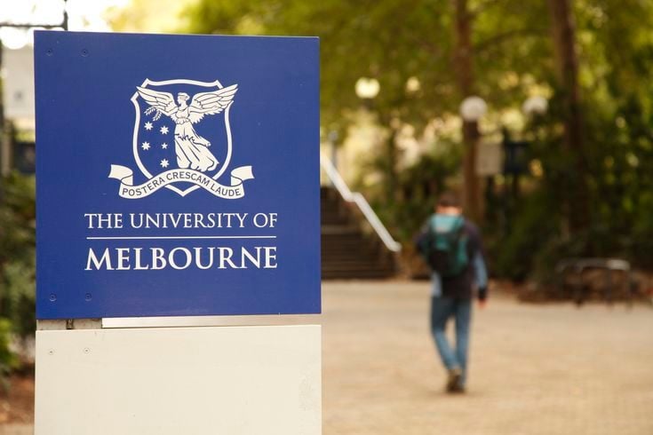 University of Melbourne campus with sandstone buildings
